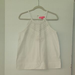 Lilly Pulitzer White Pink Camisole Sleeveless Top